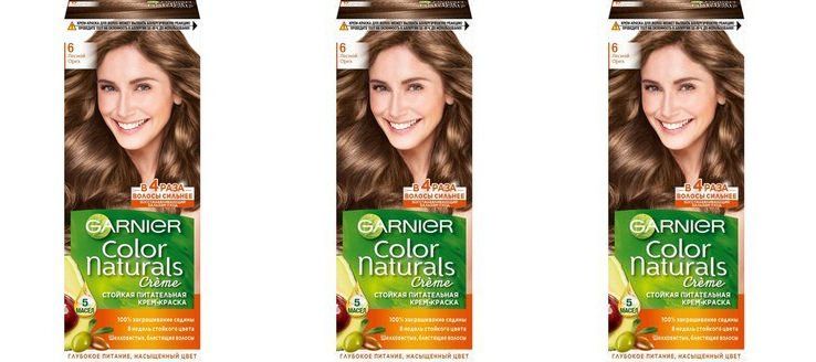 Крем-краска для волос Garnier color naturals 6 лесной орех 110мл 3шт