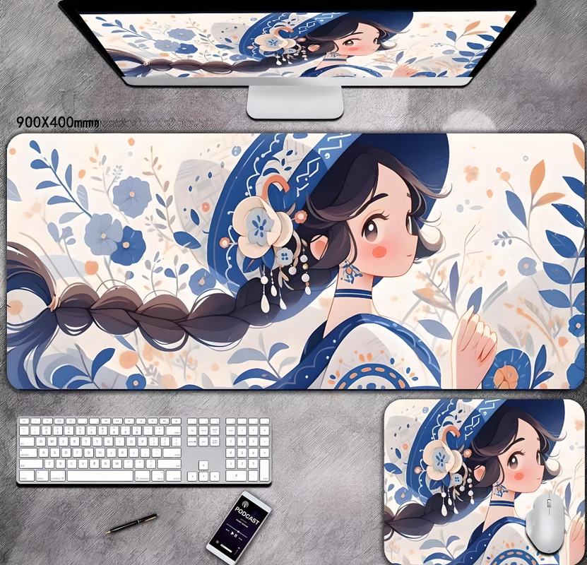 

Игровой коврик для мыши и клавиатуры NoBrand Art-4 (AT-4), Разноцветный, Art-4