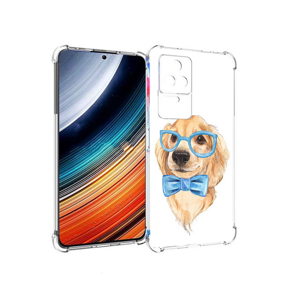 

Чехол MyPads Собака интеллигент для Xiaomi Redmi K40S/Poco F4, Прозрачный, Tocco