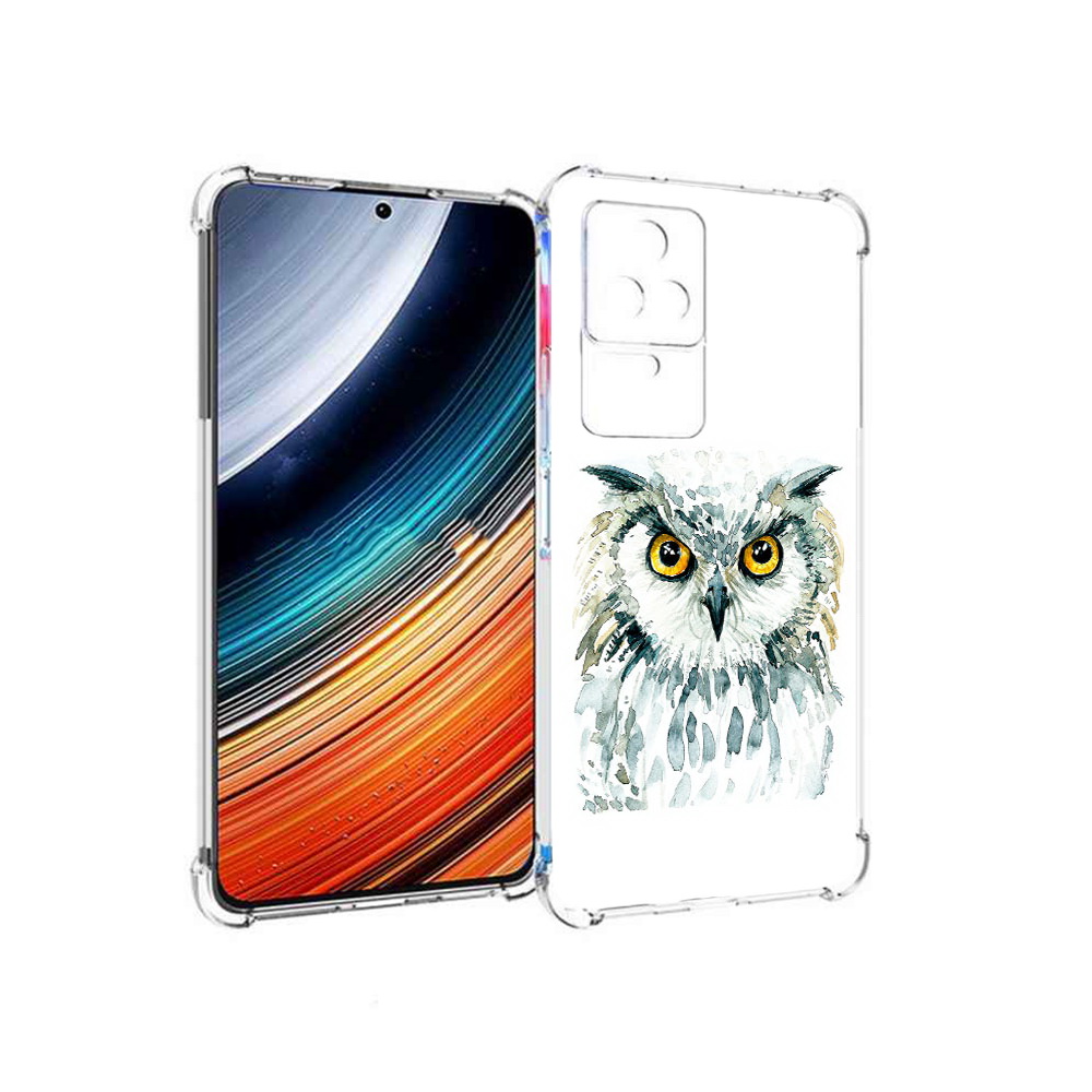 

Чехол MyPads Серьезная сова для Xiaomi Redmi K40S/Poco F4, Прозрачный, Tocco