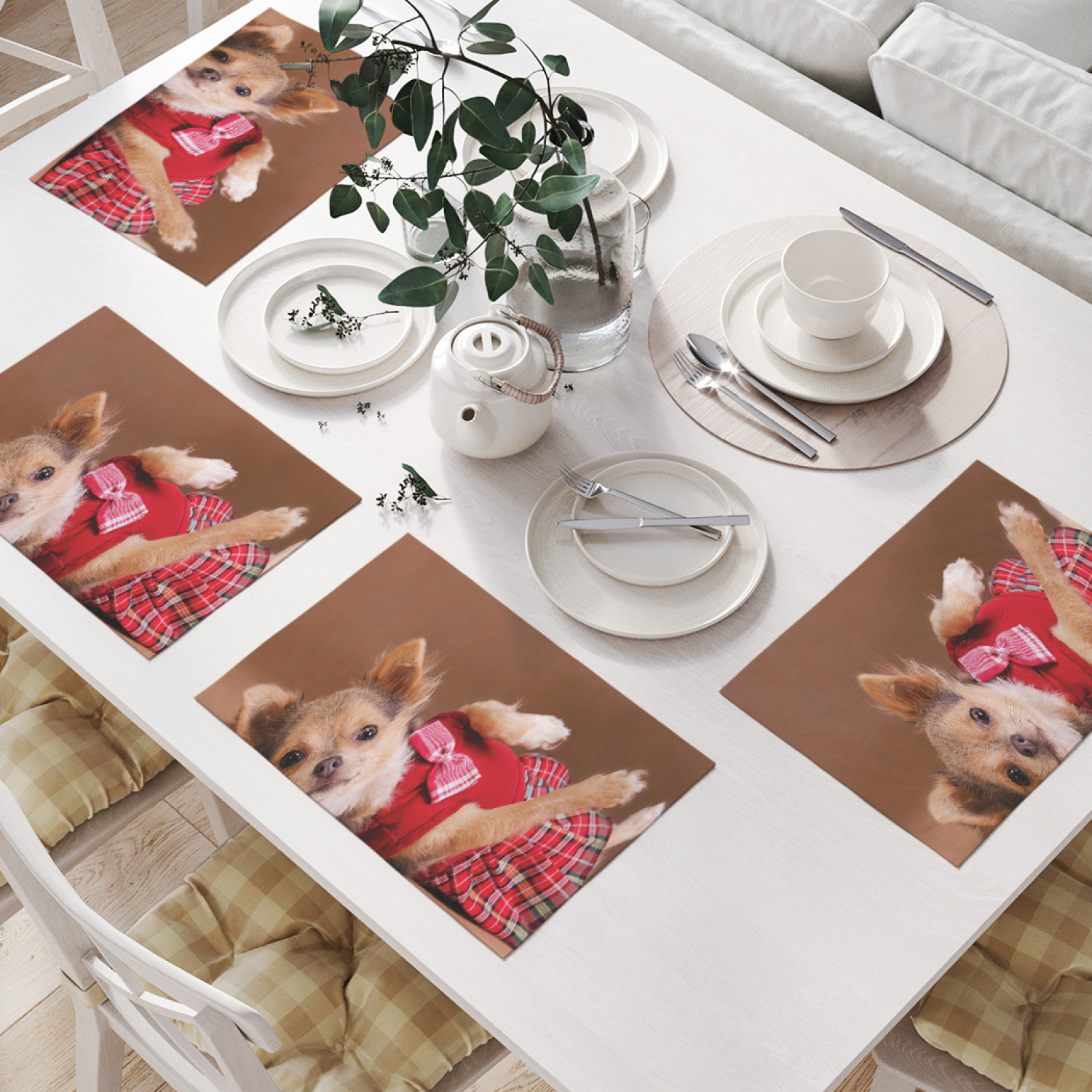 

Комплект салфеток JoyArty "Собака в платьице" (32х46 см, 4 шт.), Собака в платьице