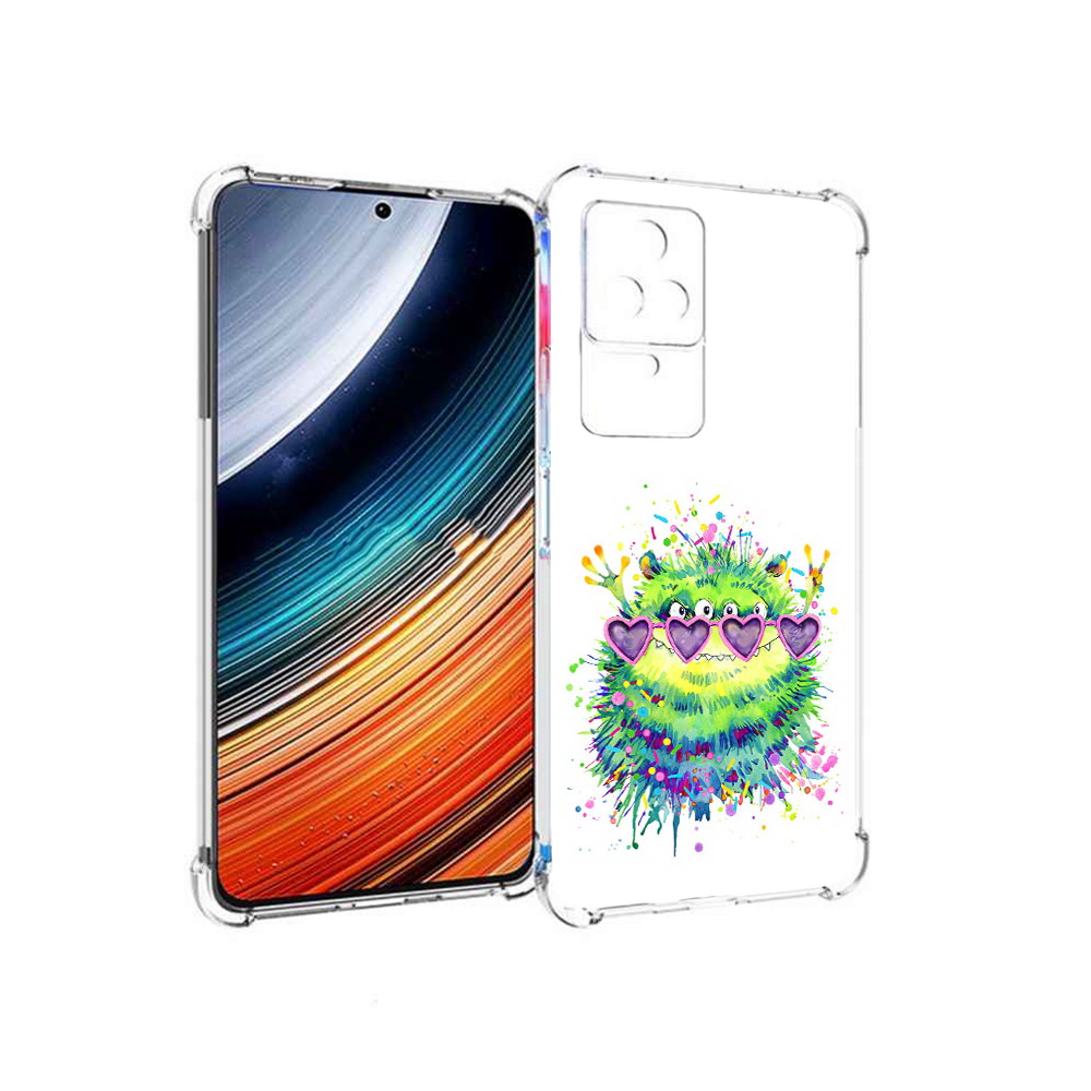 

Чехол MyPads Пушистый персонаж для Xiaomi Redmi K40S/Poco F4, Прозрачный, Tocco
