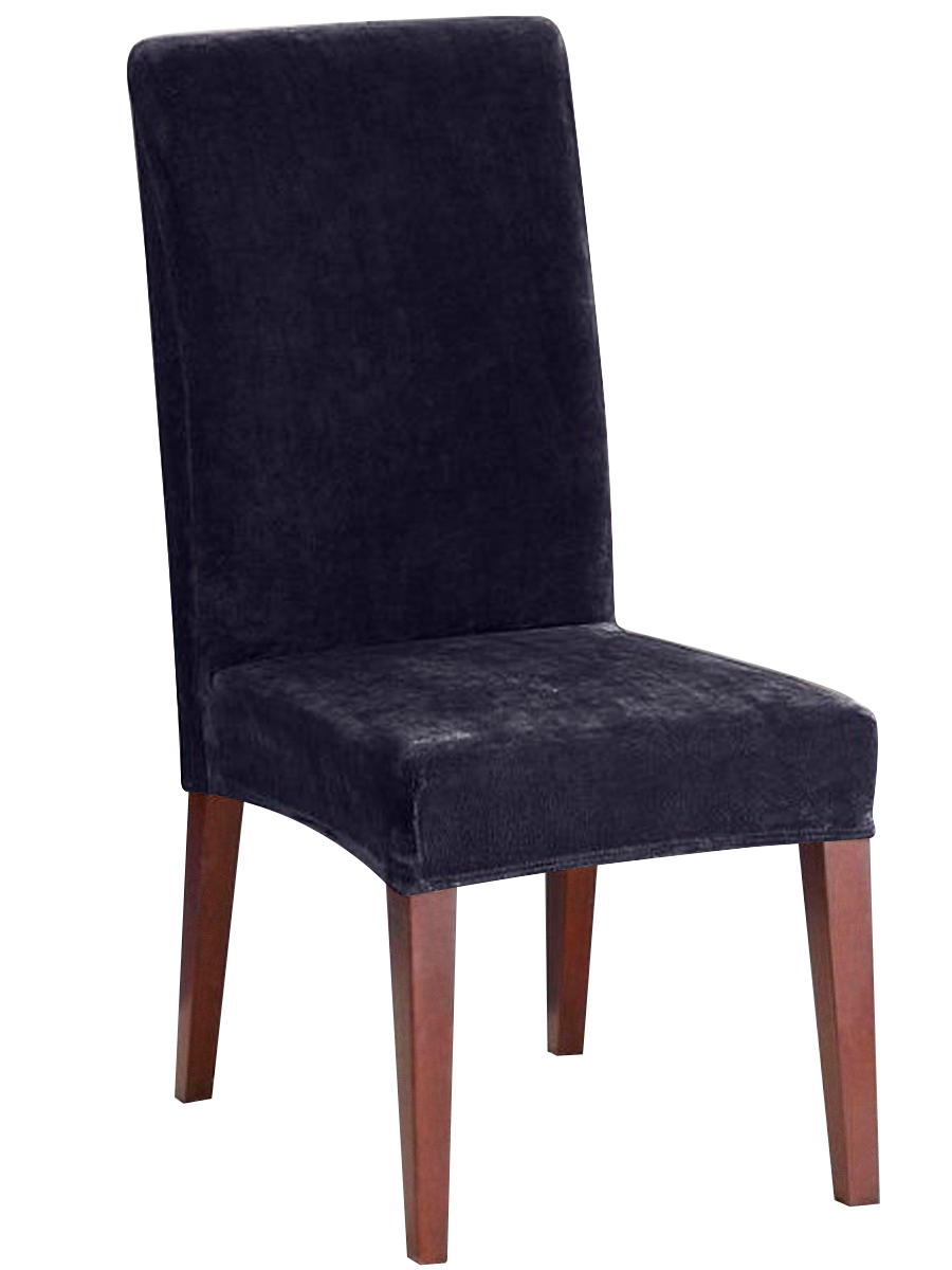 фото Чехол на стул с высокой спинкой виктория хоум декор бруклин премьер темно-серый