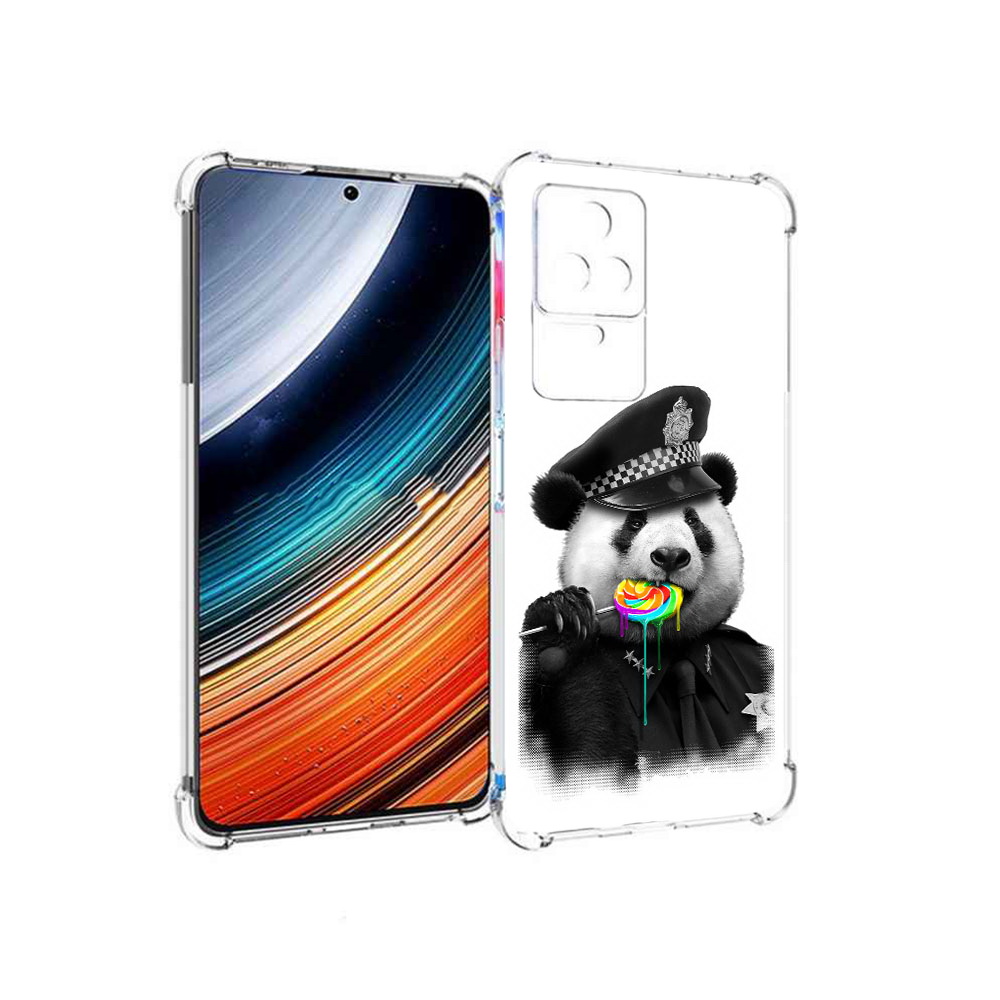 

Чехол MyPads Панда полиция для Xiaomi Redmi K40S/Poco F4, Прозрачный, Tocco