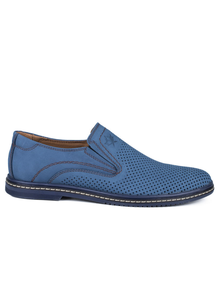 Туфли летние натуральная кожа мужские Toddler 3959-03 синие RU 45