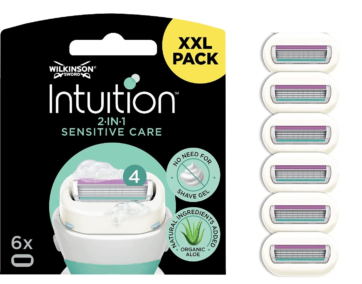 фото Сменные кассеты для станка wilkinson sword intuition sensitive care intuition 6 шт