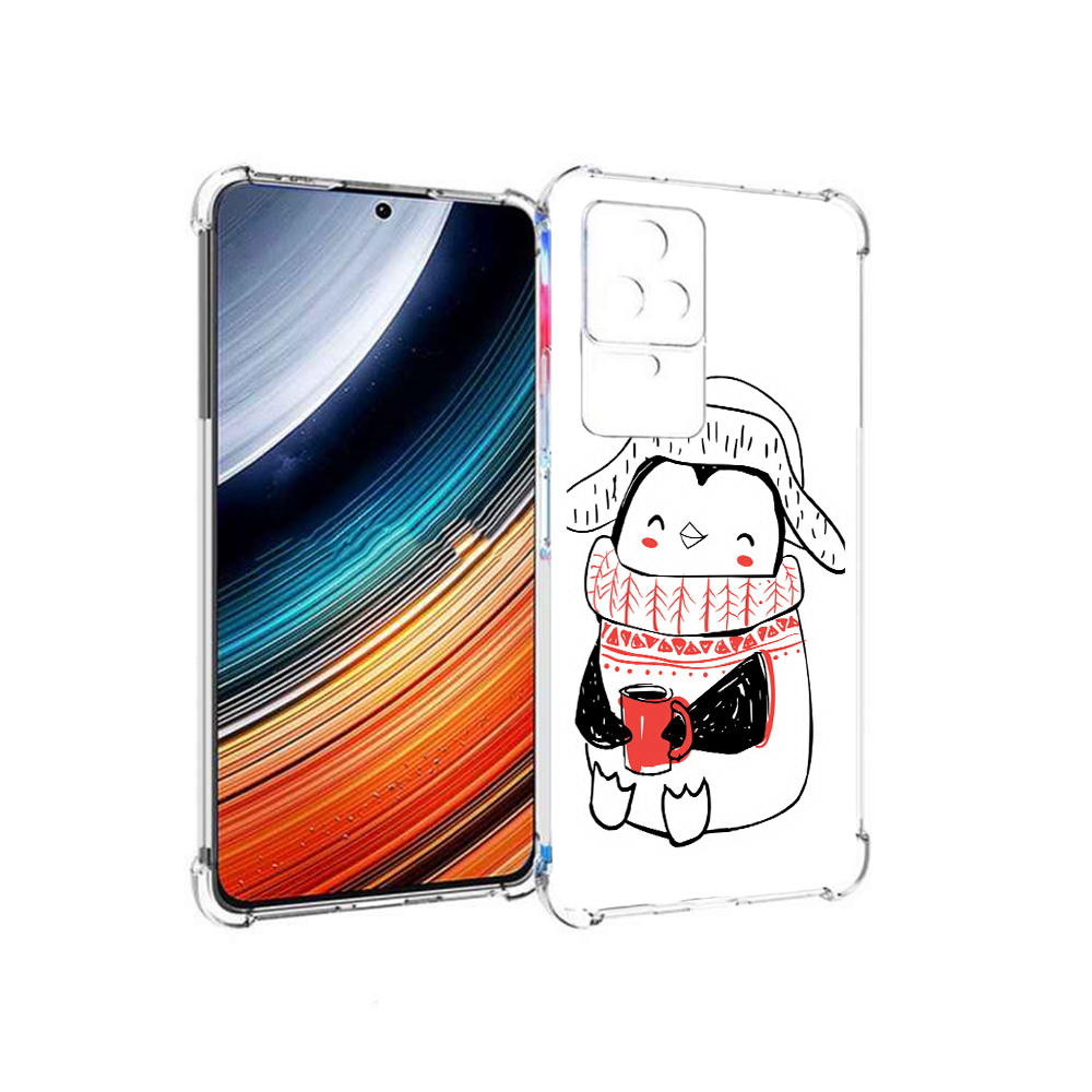 

Чехол MyPads Милый пингвин для Xiaomi Redmi K40S/Poco F4, Прозрачный, Tocco