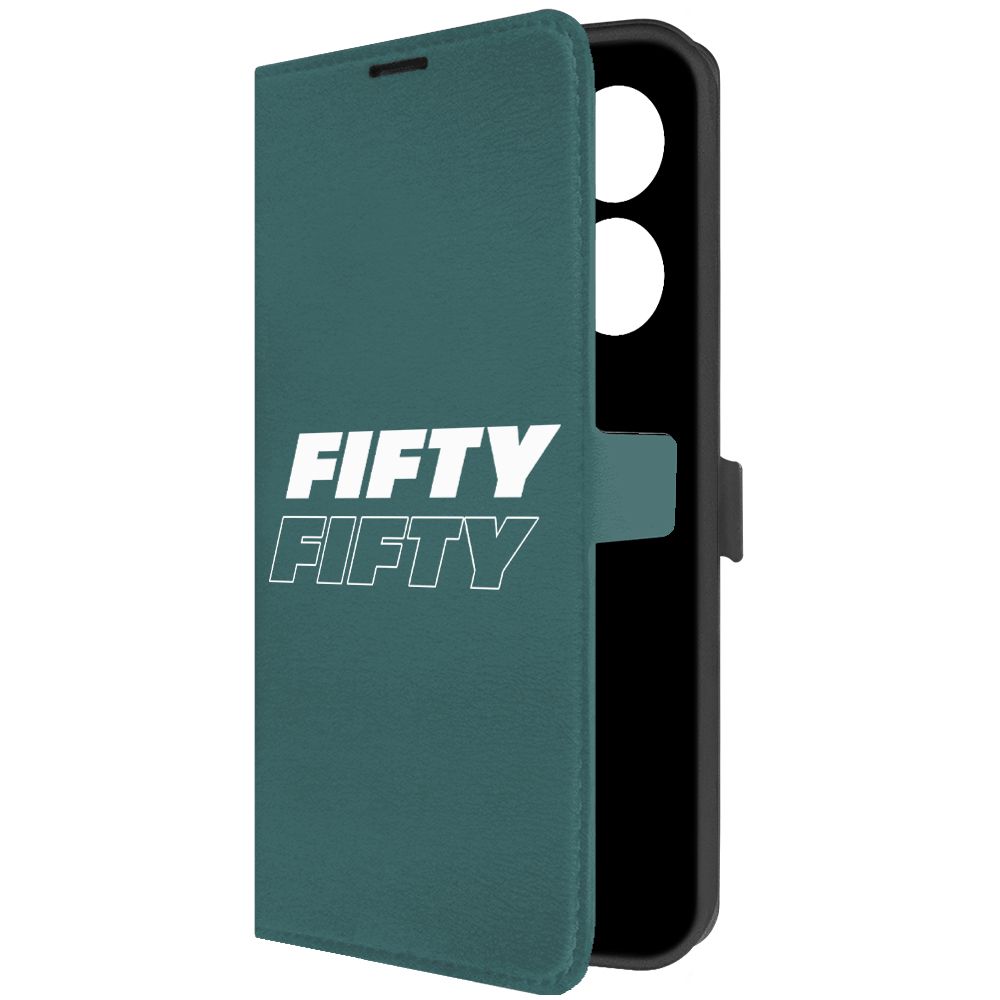 

Чехол-книжка Krutoff Eco Book для Tecno Camon 20 Pro Fifty Fifty, Зеленый