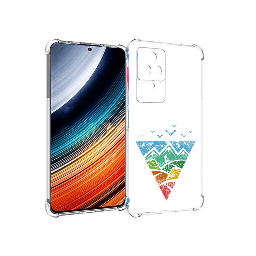 

Чехол MyPads Лес земля море чайки для Xiaomi Redmi K40S/Poco F4, Прозрачный, Tocco