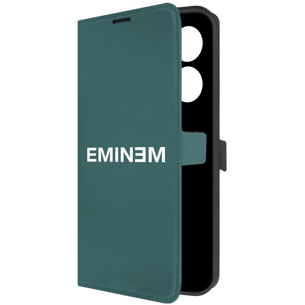 

Чехол-книжка Krutoff Eco Book для Tecno Camon 20 Pro Eminem зелёный опал, Зеленый