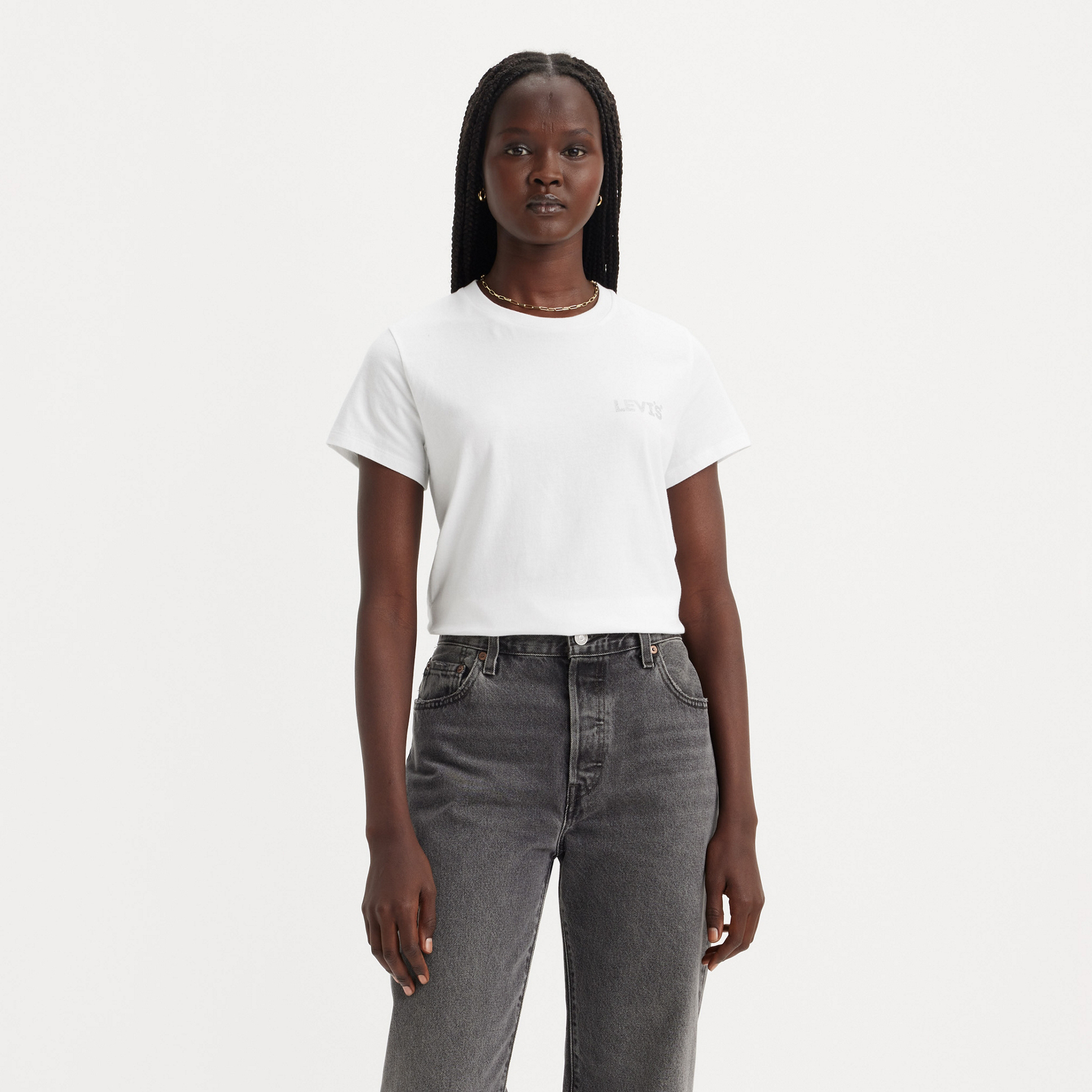 Футболка женская Levis Women The Perfect Tee белая S 4099₽