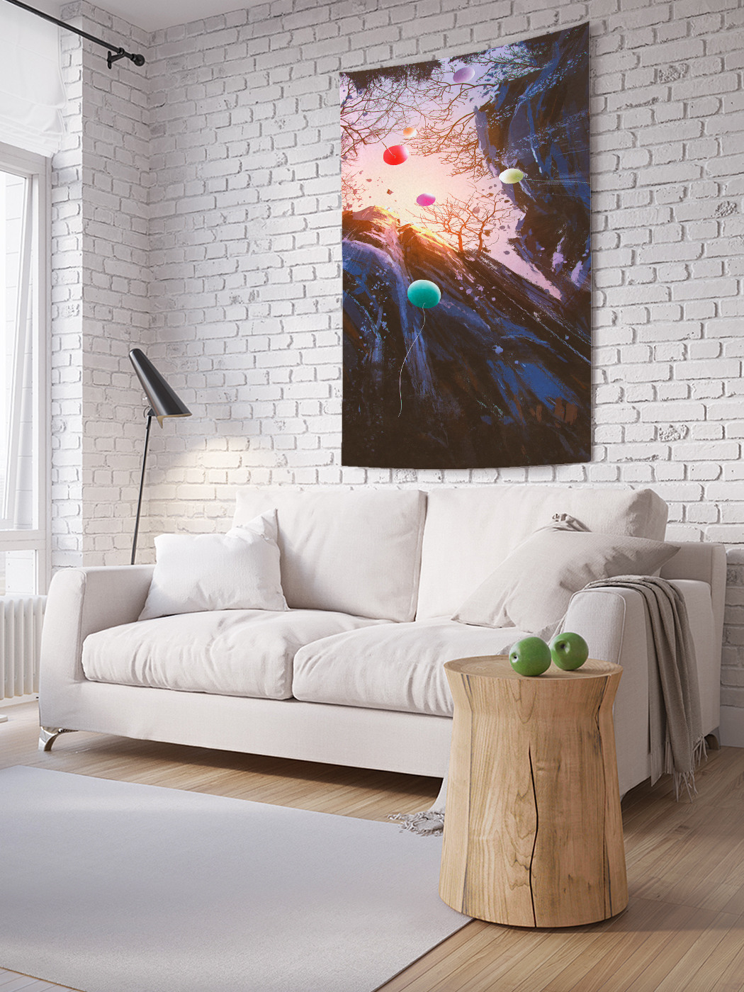 

Вертикальное фотопанно на стену JoyArty Воздушные шары в пропасти 100x150 см, Воздушные шары в пропасти