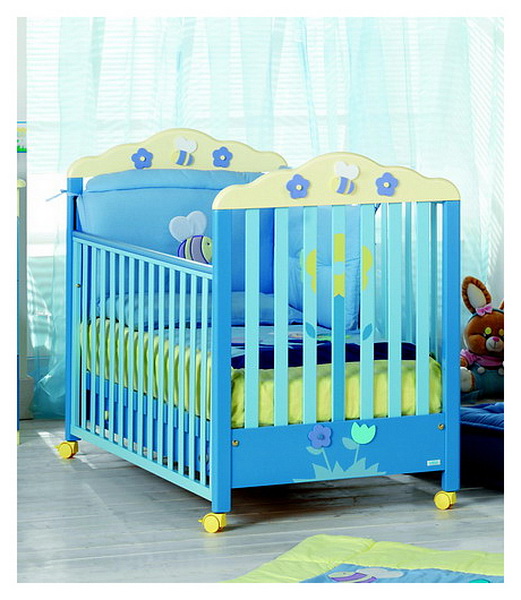 фото Кровать детская mibb а.702 primavera светло-голубой
