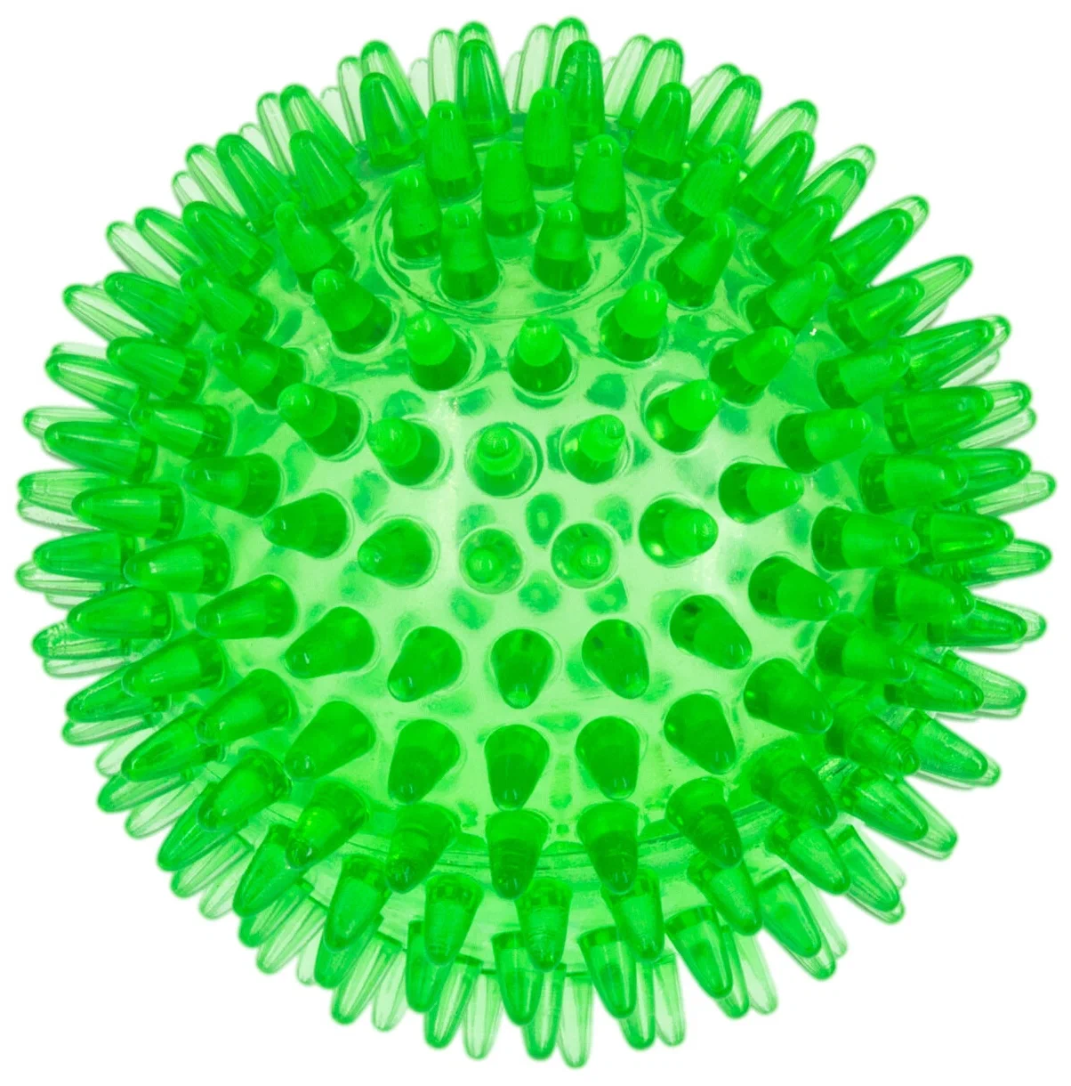 Игрушка для собак ZooOne Crystal 5100C-1 Мяч массажный зеленый 10 см