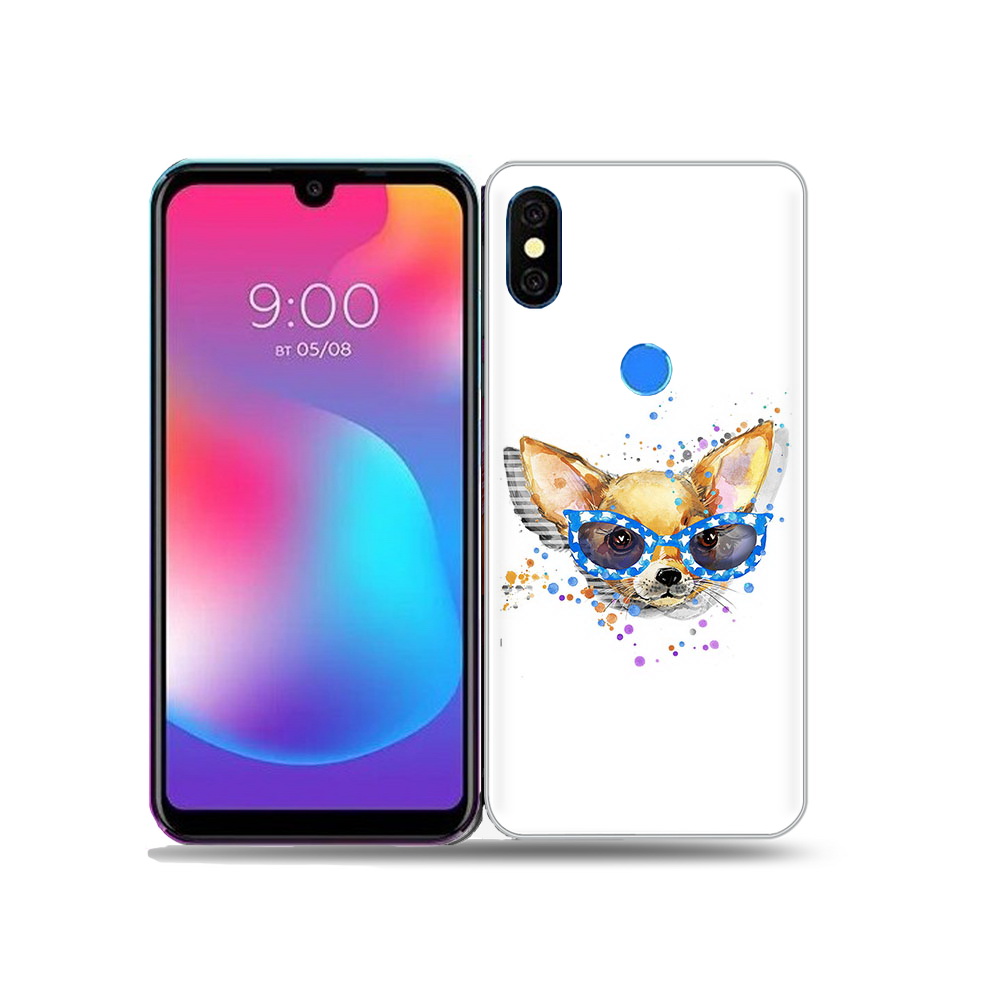 

Чехол MyPads Tocco для BQ 5730L чихуа-хуа в очках, Прозрачный, Tocco