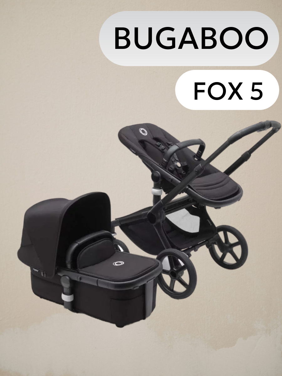 

Коляска 2 в 1 Bugaboo Fox 5 Complete Black Midnight Black Midnight Black, Fox 5 Complete