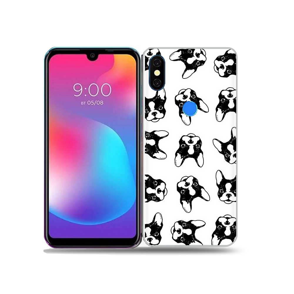 

Чехол MyPads Tocco для BQ 5730L черно белые собачки, Прозрачный, Tocco