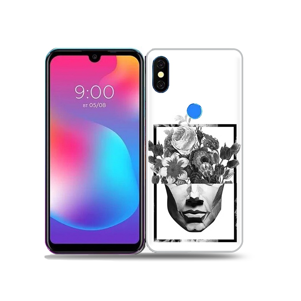

Чехол MyPads Tocco для BQ 5730L черно белая ваза в абстракции, Прозрачный, Tocco