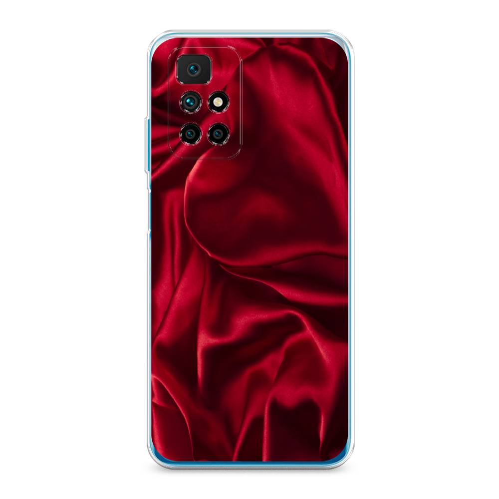 фото Силиконовый чехол "текстура красный шелк" на xiaomi redmi note 11 4g china awog