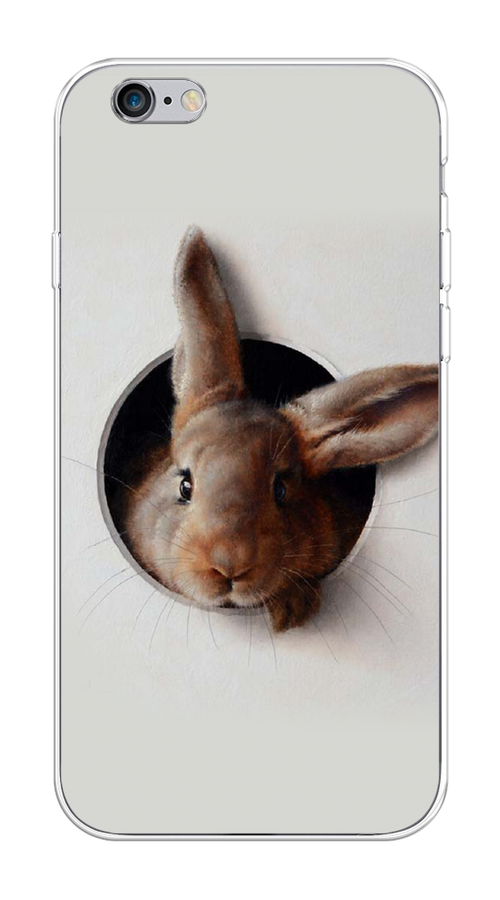 

Чехол на Apple iPhone 6/6S "Любопытный кролик", Серый;коричневый, 10450-1