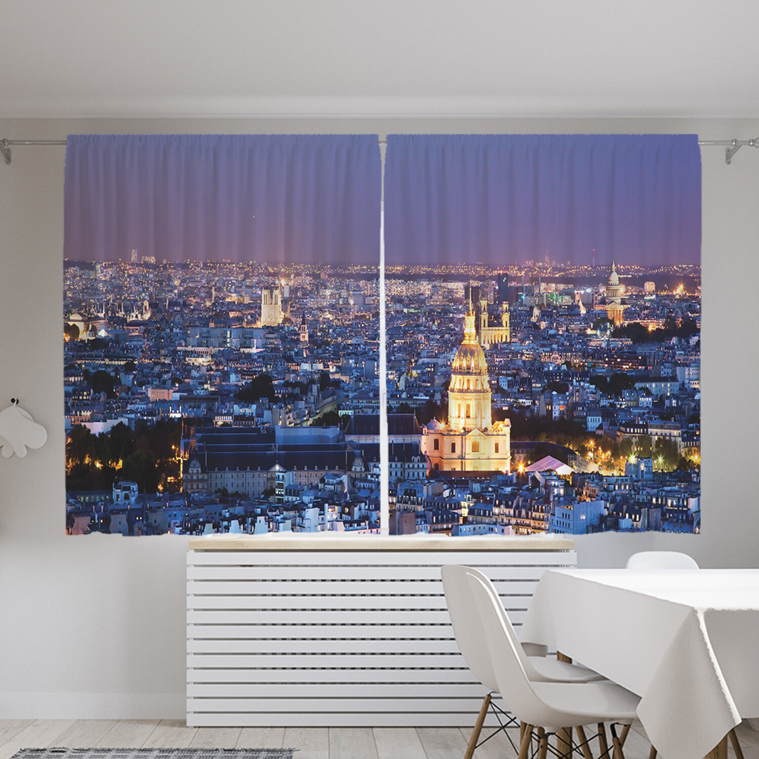 

Классические шторы JoyArty "Панорамные пейзажи Парижа", Oxford DeLux, 2 полотна 145x180 см, Панорамные пейзажи Парижа