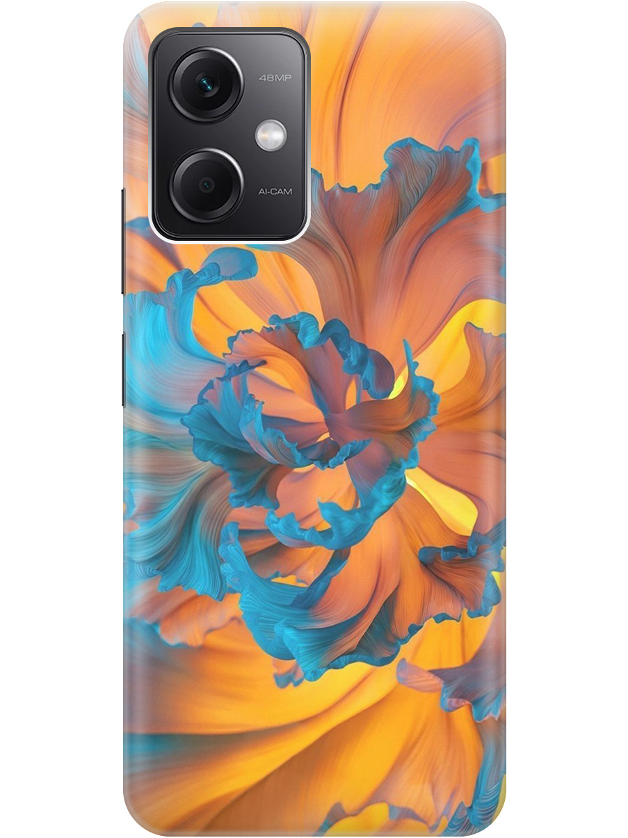 

Силиконовый чехол на Xiaomi Redmi Note 12 с принтом "Желто-синий цветок" прозрачный, Голубой;желтый, 20010250