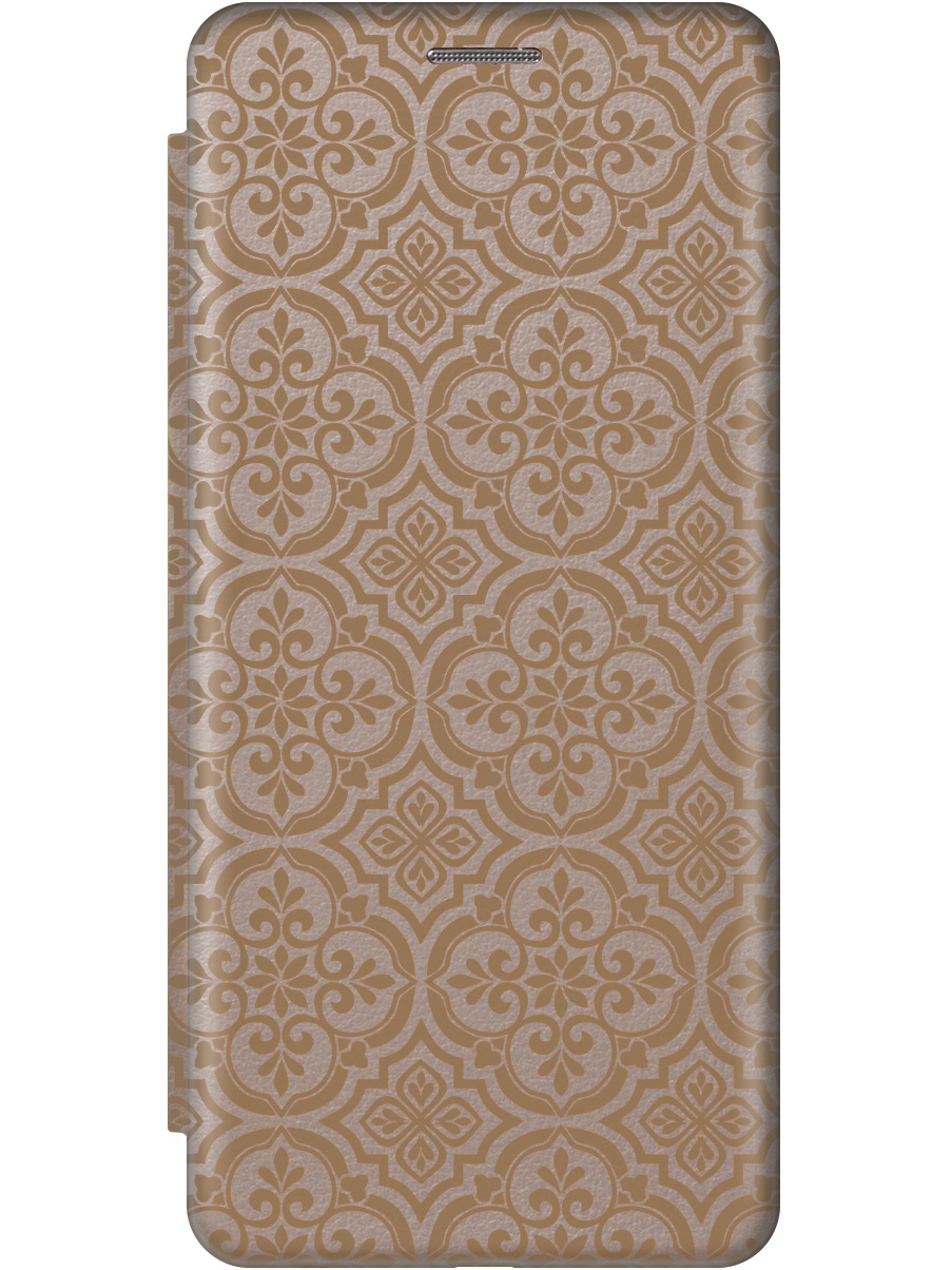 

Чехол-книжка на Xiaomi Redmi 12C c 3D принтом "Elegant pattern 3" золотой, Золотистый, 20010249