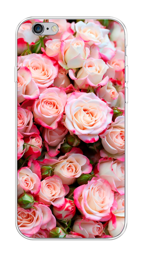

Чехол на Apple iPhone 6/6S "Много роз", Розовый, 10450-2
