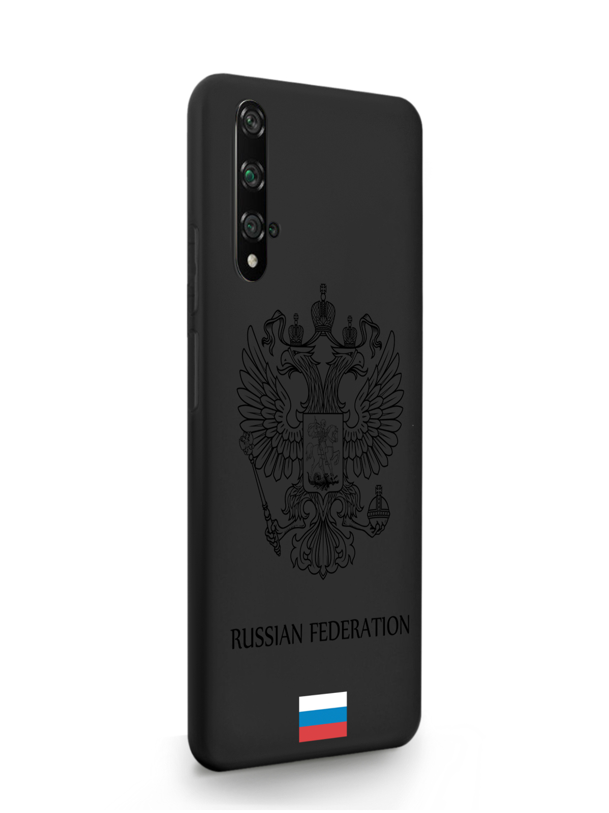 фото Чехол musthavecase honor 20 pro черный лаковый герб россия черный