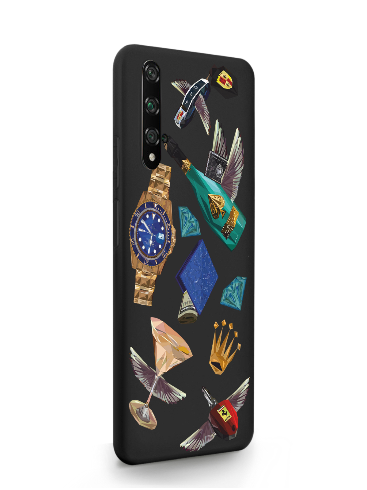 

Чехол MustHaveCase HONOR 20 Pro Luxury lifestyle черный, Разноцветный, HONOR 20 Pro Luxury lifestyle