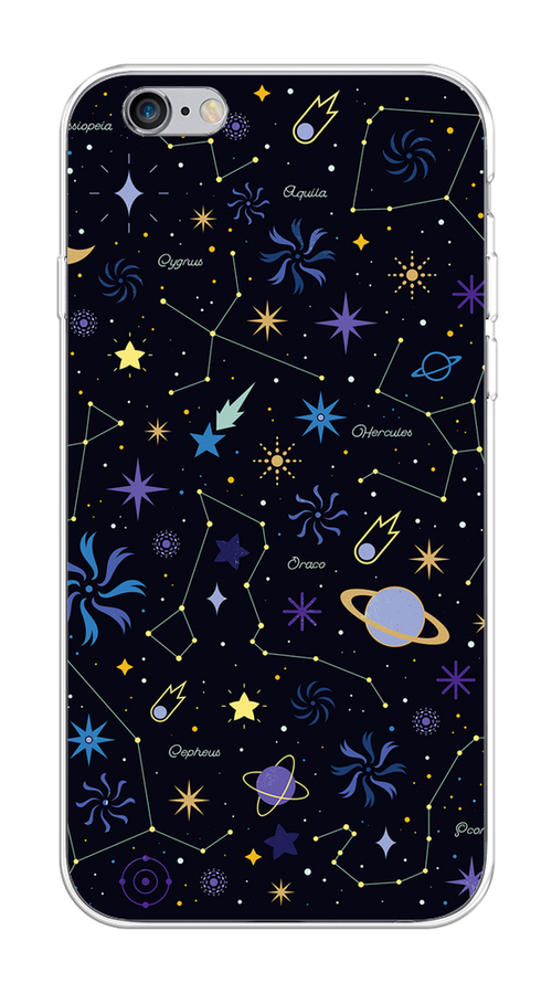 

Чехол на Apple iPhone 6/6S "Цветной космос", Желтый, 10450-2
