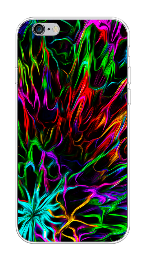 

Чехол на Apple iPhone 6 "Разноцветные разводы", Голубой;зеленый;оранжевый, 10450-3