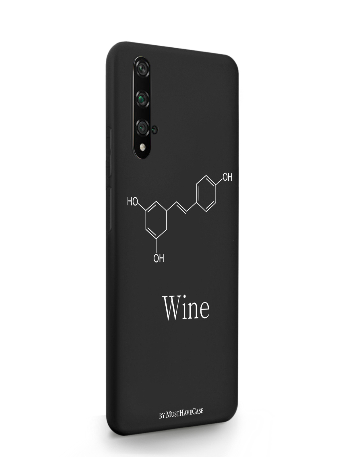 

Чехол MustHaveCase HONOR 20 Pro Молекула вина черный, Черный;белый, HONOR 20 Pro Молекула вина