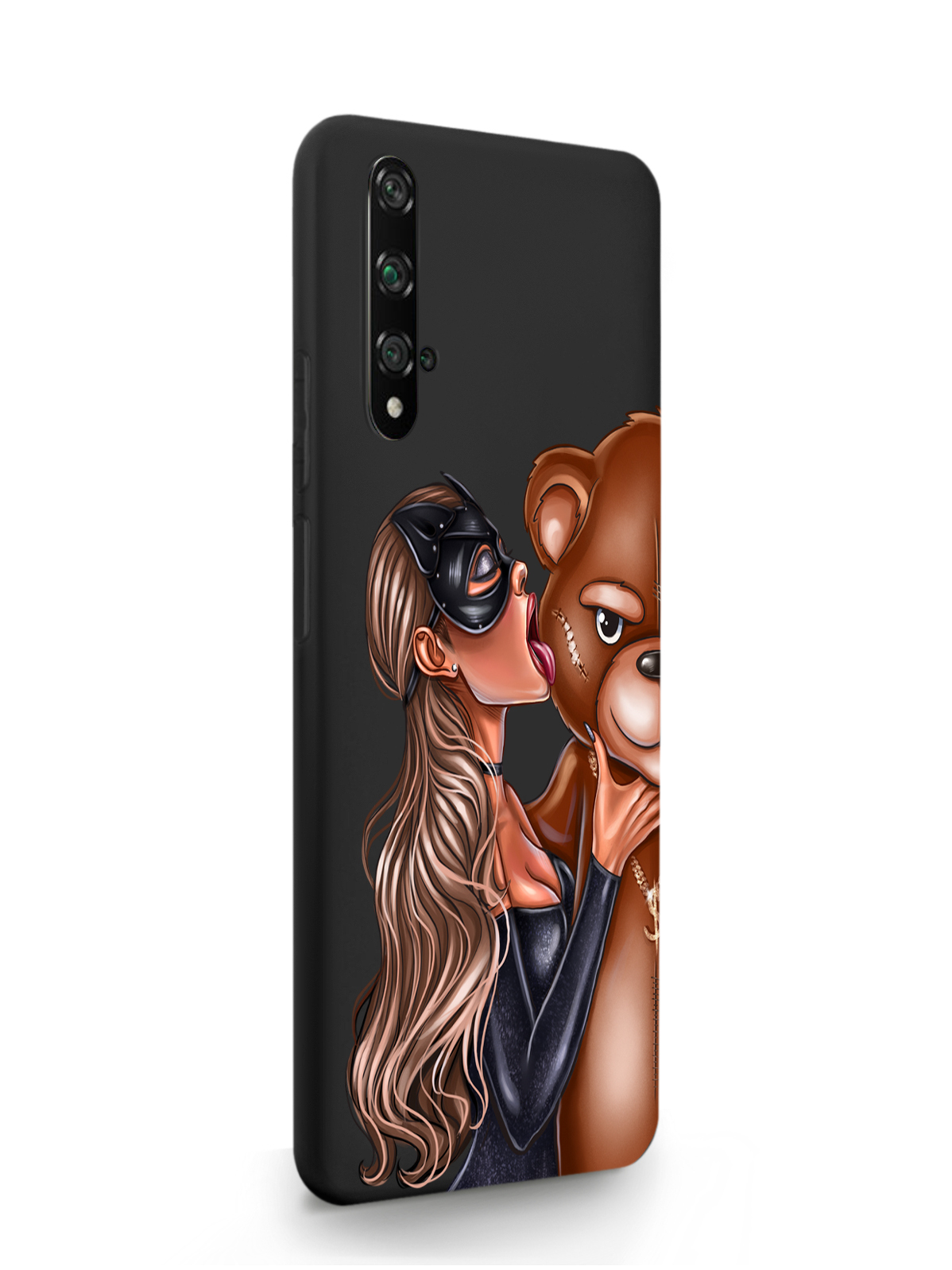 

Чехол MustHaveCase HONOR 20 Pro Кошечка и мишка черный, Черный;коричневый, HONOR 20 Pro Кошечка и мишка