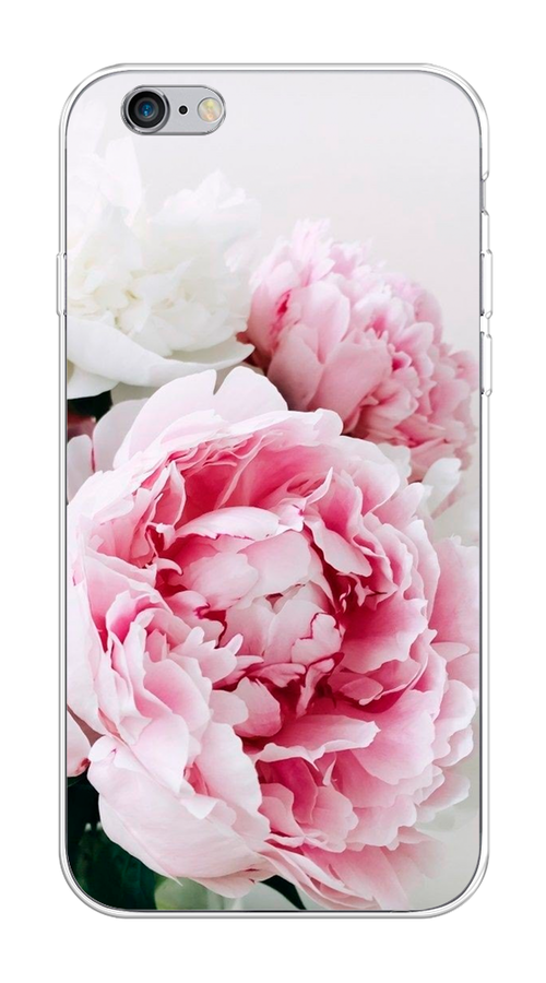 

Чехол на Apple iPhone 6 "Розовые и белые пионы", Розовый;белый, 10450-2