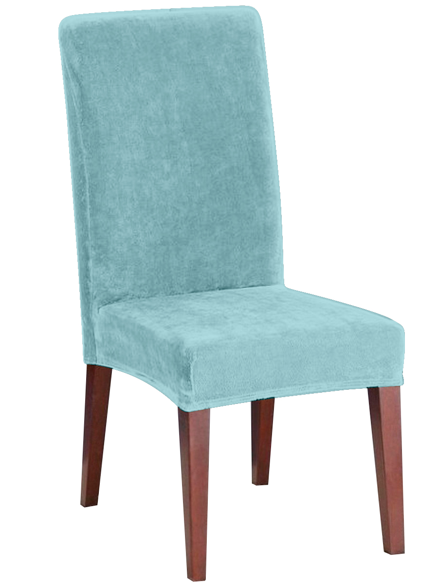 фото Чехол на стул с высокой спинкой виктория хоум декор бруклин премьер дымчато-фисташковый