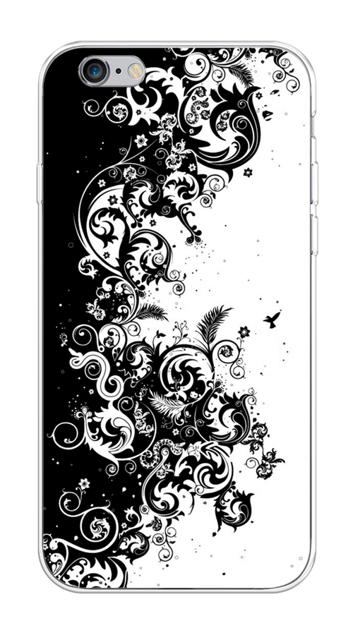 

Чехол на Apple iPhone 6 "Черно белый узор", Белый;черный;серый, 10450-3