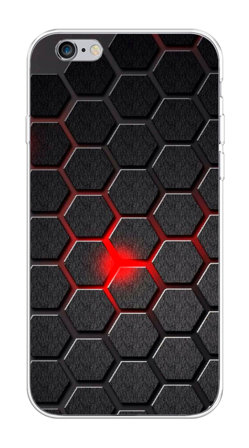 

Чехол на Apple iPhone 6 "Соты красные", Красный;черный;серый, 10450-3