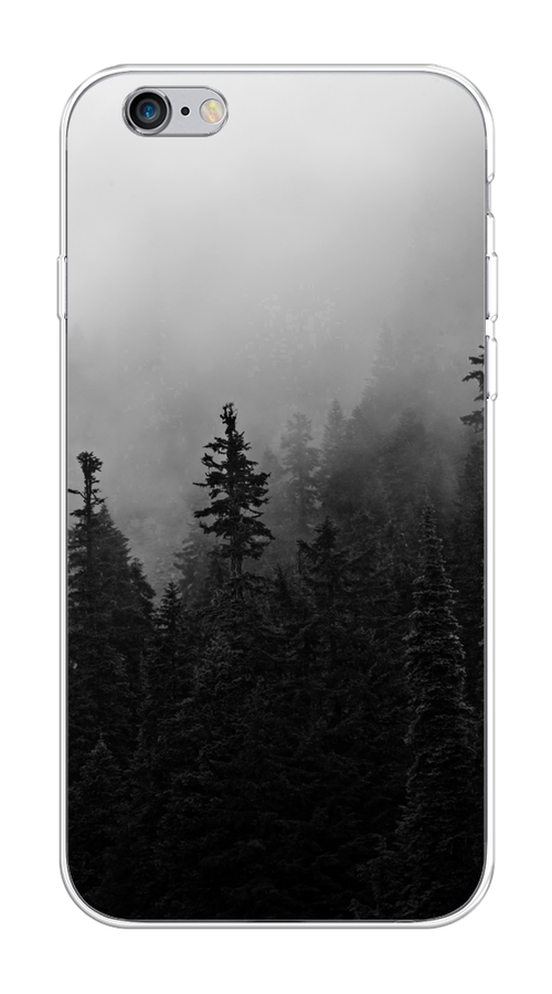 

Чехол на Apple iPhone 6 "Туманный лес", Серый;черный, 10450-2