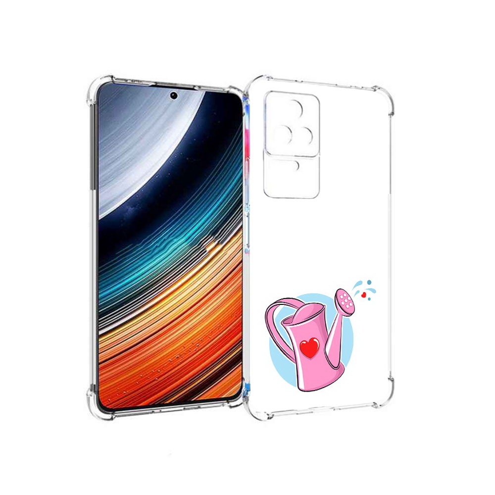 

Чехол MyPads Лейка любви 14 февраля для Xiaomi Redmi K40S/Poco F4, Прозрачный, Tocco