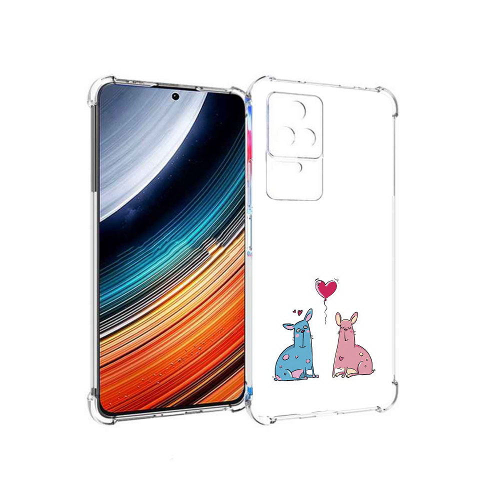 

Чехол MyPads Лама любовь для Xiaomi Redmi K40S/Poco F4, Прозрачный, Tocco