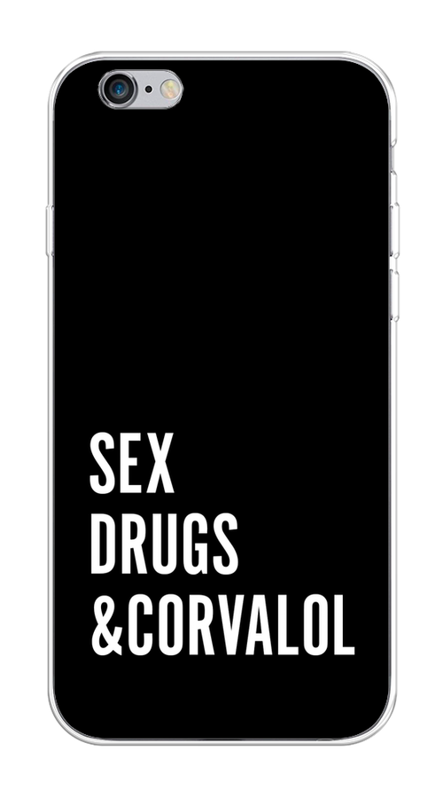 

Чехол на Apple iPhone 6 "Corvalol", Черный;серый;белый, 10450-6