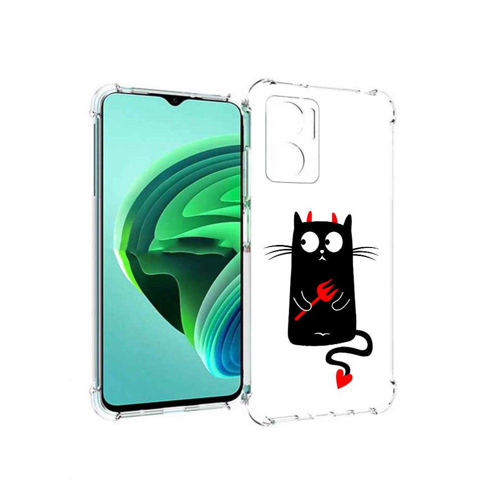 Чехол MyPads Кот демон для Xiaomi Redmi Note 11E 5G/Redmi 11 Prime 5G/Redmi 10 5G