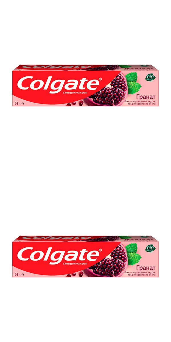 Зубная паста Colgate укрепляющая с мятно-гранатовым вкусом 100мл 2шт