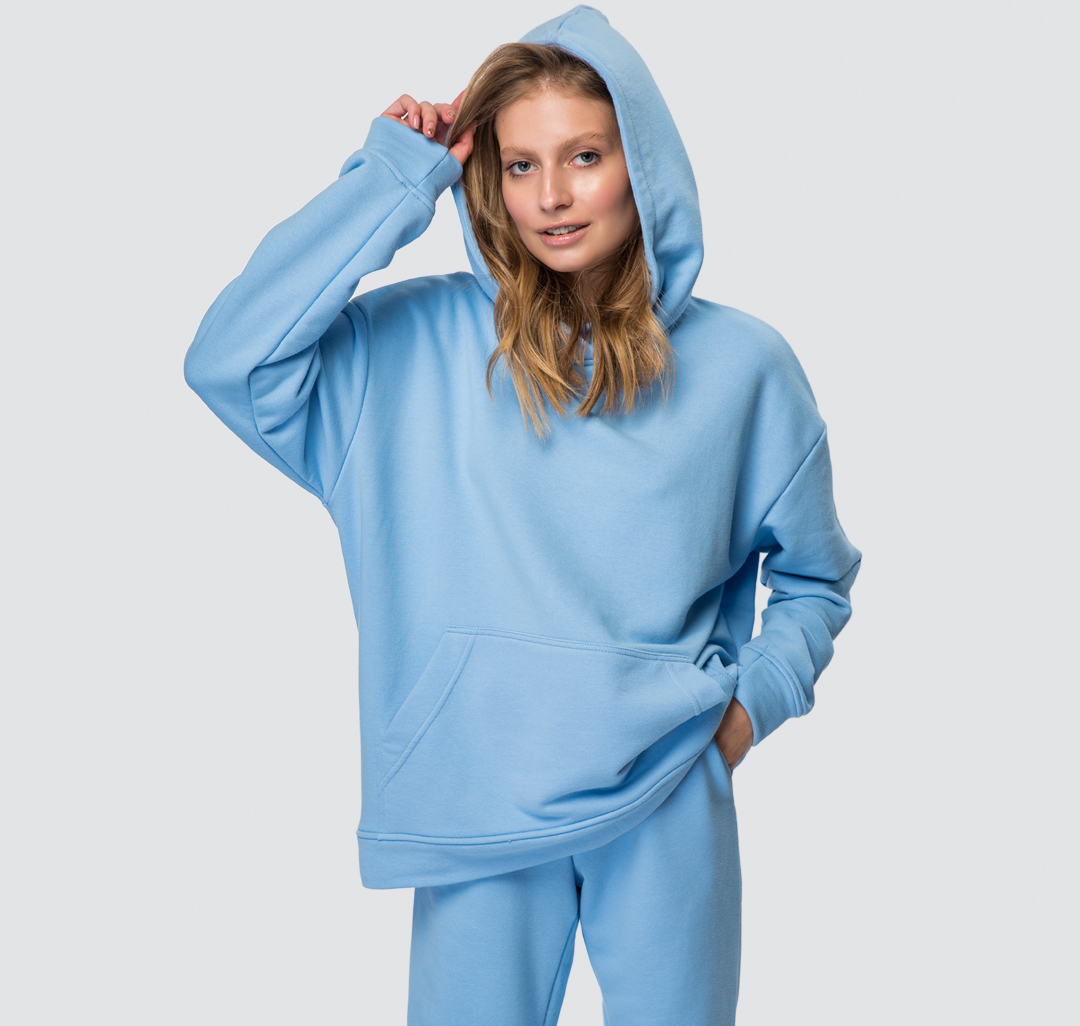 

Худи женское Marmalato 1019-046 голубое M, 1019-046
