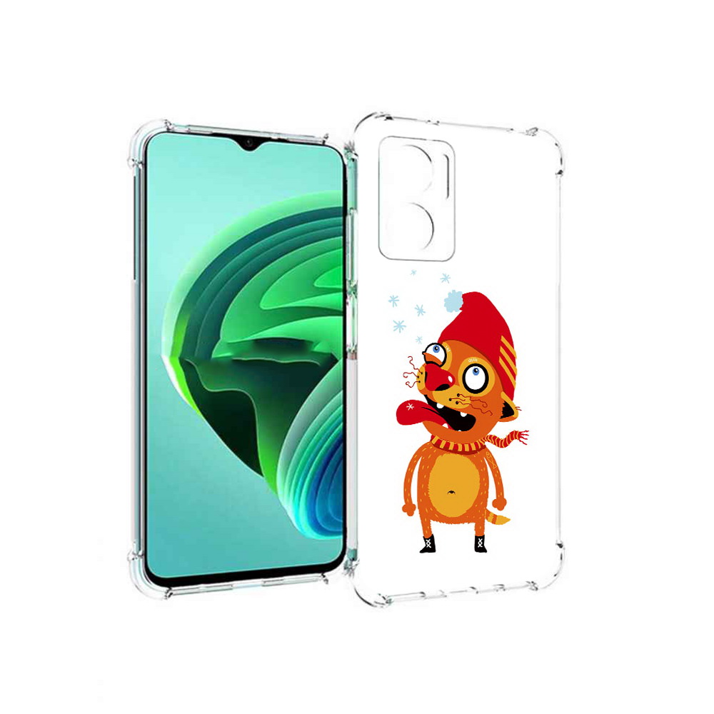 Чехол MyPads Зимний кот для Xiaomi Redmi Note 11E 5G/Redmi 11 Prime 5G/Redmi 10 5G