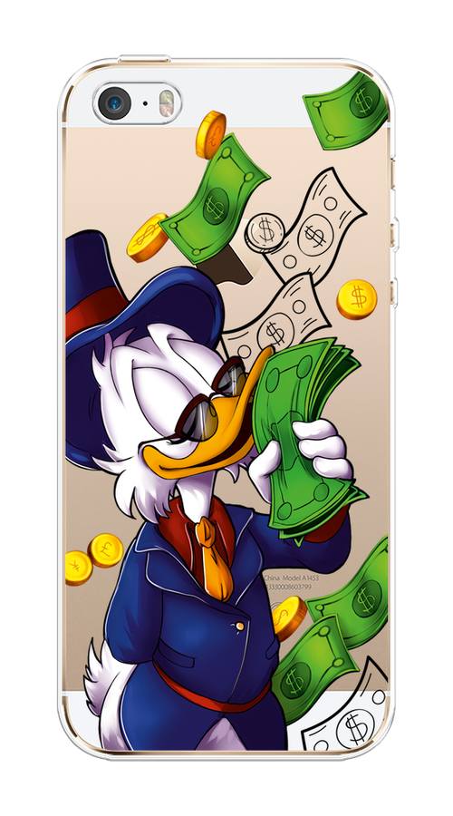 

Чехол на Apple iPhone 5 "Scrooge McDuck with Money", Синий;зеленый;белый, 10350-6