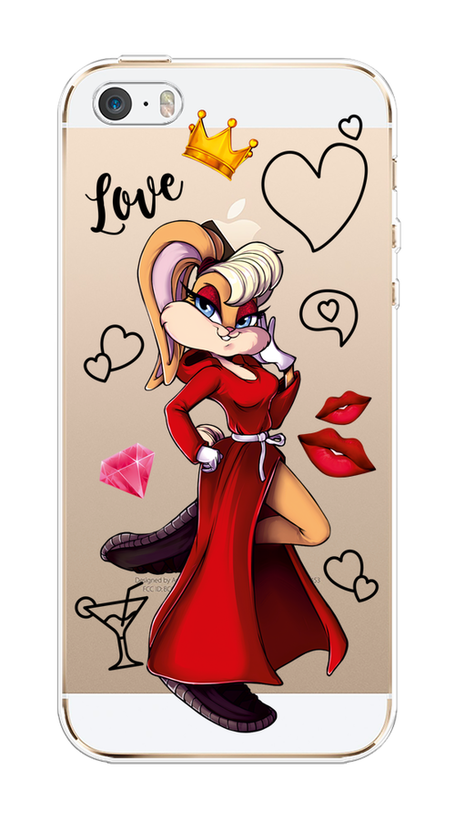 

Чехол на Apple iPhone 5 "Rich Lola Bunny", Красный;бежевый;оранжевый, 10350-6