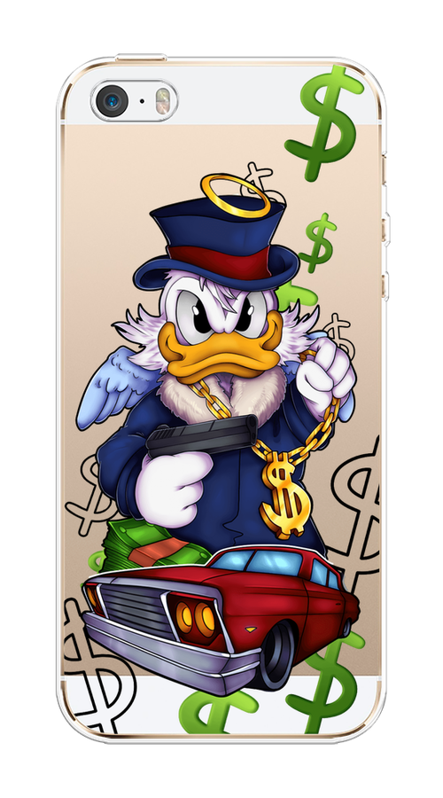 

Чехол на Apple iPhone 5 "Scrooge McDuck with a Gold Chain", Красный;синий;белый, 10350-6