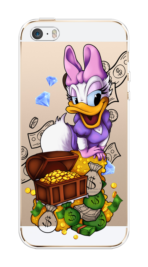 

Чехол на Apple iPhone 5 "Rich Daisy Duck", Коричневый;белый;фиолетовый, 10350-6